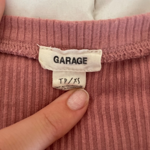 Garage cropped t shirt blush pink size small - Picture 2 of 3